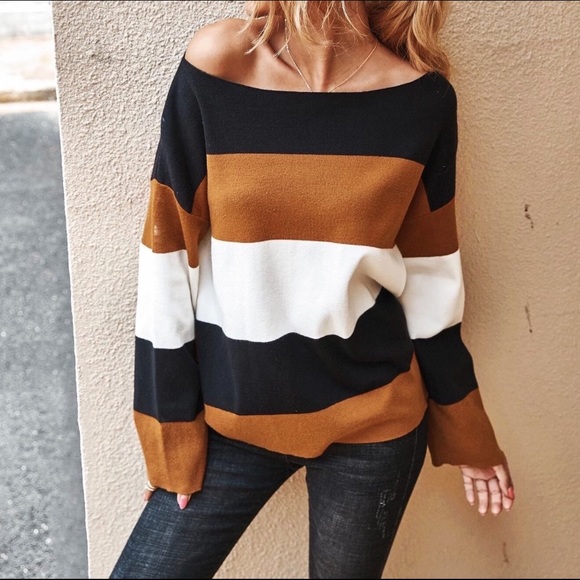 SHEIN Sweaters - Cut and Sew Panel Sweater